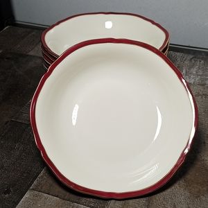 Vintage Epiag China Scalloped Edge Gold Trim Soup Bowls Czechoslovakia 8